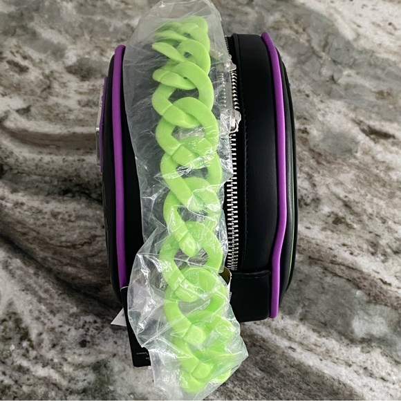 Loungefly Disney Parks Oogie Boogie Glow in the Dark Crossbody Purse - Picture 8 of 12